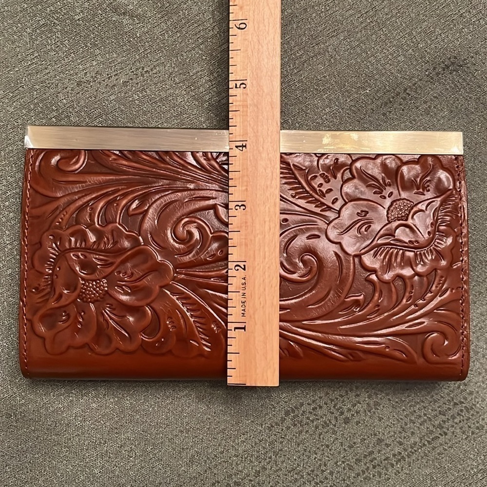 Brand New Patricia Nash Genuine Tooled Leather Cauchy Large Florence Wallet RFID - Picture 15 of 15